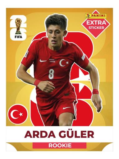 Figurinha do jogador Arda Güler - seleção da Turquia