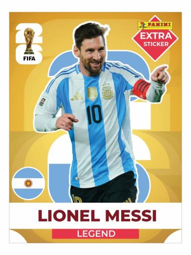 Figurinha do jogador Lionel Messi - seleção da Argentina