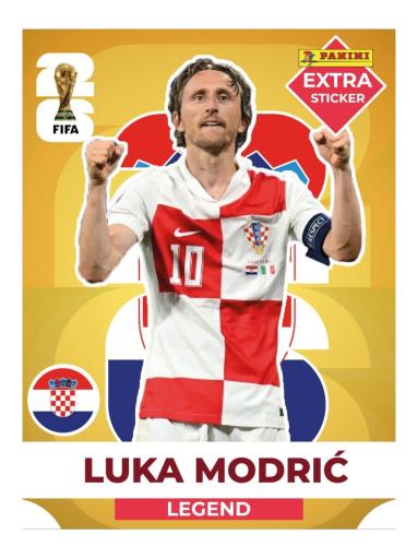 Figurinha do jogador Luka Modrić - seleção da Croácia