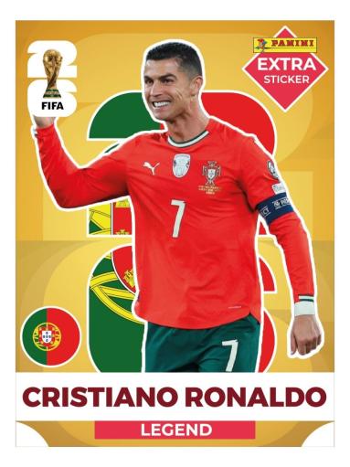 Figurinha do jogador Cristiano Ronaldo - seleção da Portugal