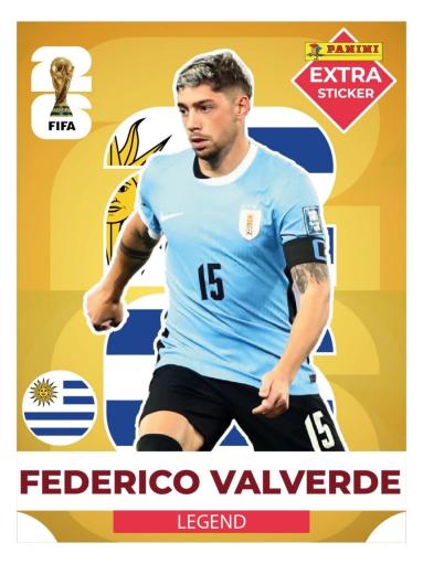 Figurinha do jogador Federico Valverde - seleção da Uruguai